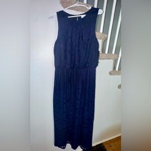 New York & Company Navy Lace Dress